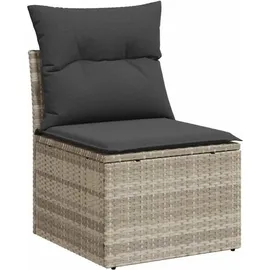 vidaXL Garten-Lounge-Set 6-tlg. hellgrau Polyrattan