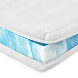 AM Qualitätsmatratzen Topper für Boxspringbett 80 x 190 cm weiß