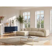 Vente-unique Großes Ecksofa - Ecke links - Strukturstoff -