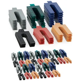 Relaxdays Abstandshalter Kunststoff, 288er Set, Blau,Grün,Rot