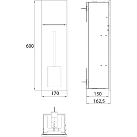 EMCO Asis Pure WC-Modul 60 x 17 cm Schwarz MDF