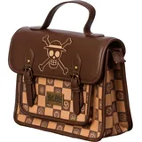 One Piece Chess-Satchel Rucksack-Schultertasche, Kamel, 27 x 20 cm