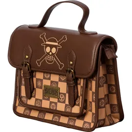 One Piece Chess-Satchel Rucksack-Schultertasche, Kamel, 27 x 20 cm
