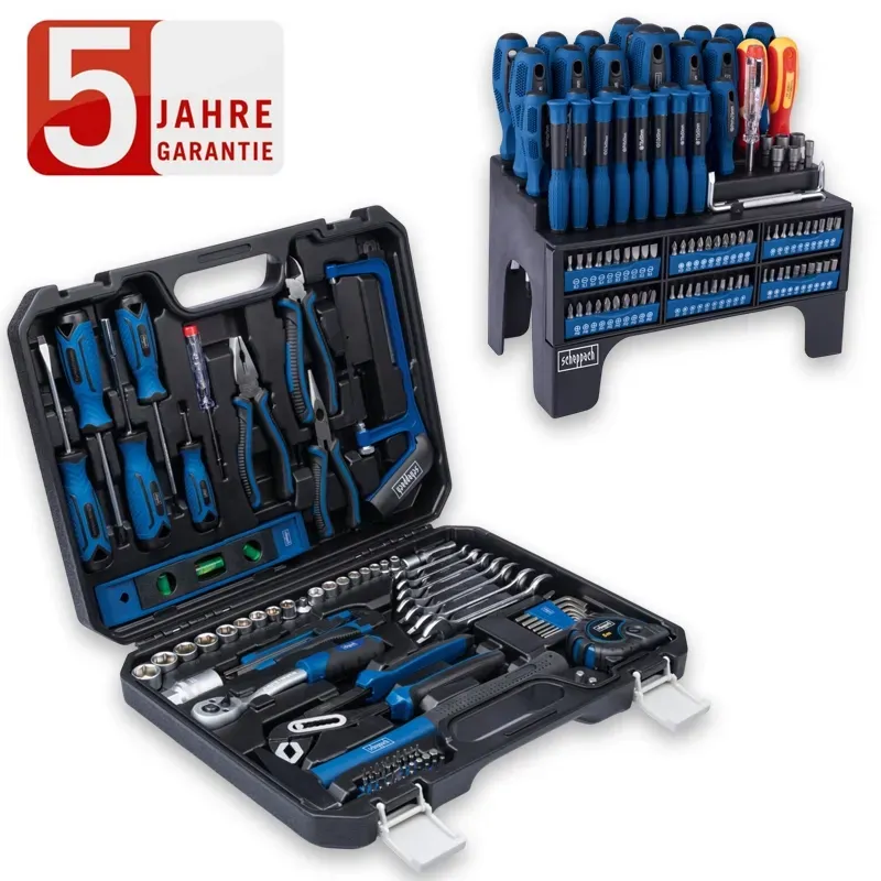 Scheppach Werkzeugkoffer WZK120 97-teilig + Schraubendreher Set 100-teilig