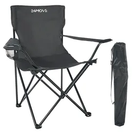 24move Campingstuhl Faltstuhl Schwarz