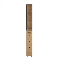 SoBuy NSR13-N Hochschrank 40 x 20 x 170 cm Schwarz Holz