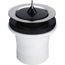Viega Ablaufventil 108519 G 1 1/2xDN 70, Kunststoff weiß, mit Stopfen/Dreieckhaken