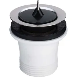 Viega Ablaufventil 108519 G 1 1/2xDN 70, Kunststoff weiß, mit Stopfen/Dreieckhaken