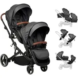 BabyGO Twinner grey