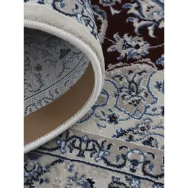carpetfine Orientteppich Nain Diane Rot 80x600 cm Läufer | Tradtioneller Teppich für Schlaf- und Wohnzimmer