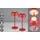 Trio Abbey Tischleuchte Rot 2 St.