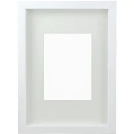 Schwäbische Albumfabrik Dekorahmen, weiß, Format ca. 250 x 300 x 45 mm, Fenstergröße jeweils 115 x 165 mm, nutzbare Tiefe 20 mm