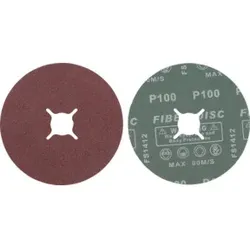 BGS Fiber-Schleifscheiben-Satz Körnung 100 Aluminiumoxid 10 teilig