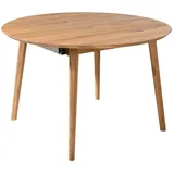 G + K Esstisch mit Auszug Albany 120/165 cm Holz Braun Wildeiche