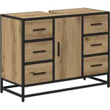 vidaXL Badezimmerschrank Artisan-Eiche 80 x 33 x 60 cm Holzwerkstoff