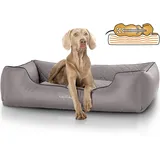 Knuffelwuff Tierbett Hundebett Madison, Orthopädisch grau 63 cm x 85 cm