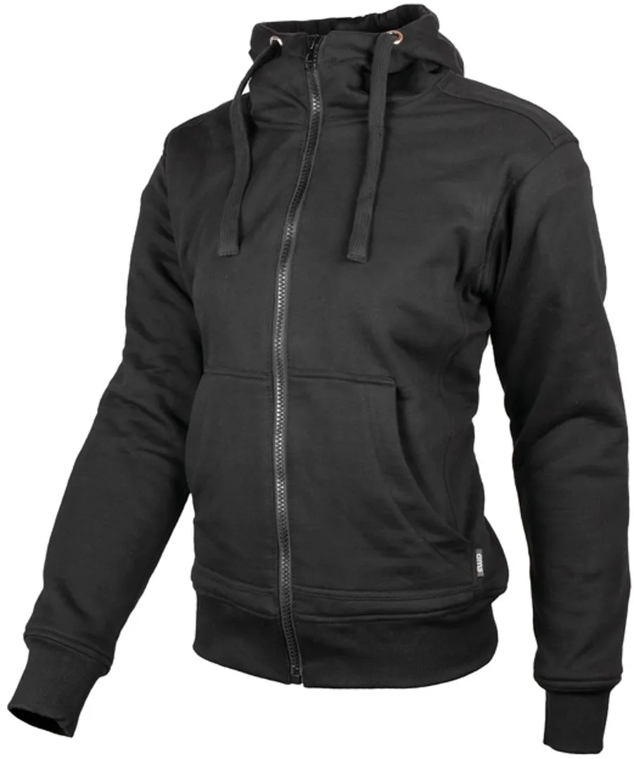 GMS Panda Dames Motorcycle Hoodie, zwart, 4XL Voorvrouw