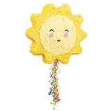 Bold & Bright Smiling Sun Shaped Drum Pinata (45 cm) – Perfekt für Kinderpartys und Veranstaltungen – 1 Stück
