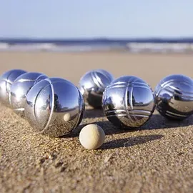Relaxdays Boule Set Metall 6 Kugeln