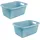 KEEEPER aenna 2x Wäschewanne Stabiler Kunststoff, 52 l, nordic Blue