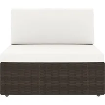 vidaXL 10-tlg. Garten-Lounge-Set mit Kissen Braun Poly Rattan