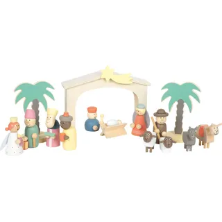 Small Foot Company Small Foot Spielset Holzkrippe Weihnachtsgeschichte
