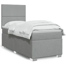 vidaXL Boxspringbett 180 x 200 cm Hellgrau