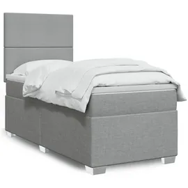 vidaXL Boxspringbett 180 x 200 cm Hellgrau