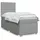 vidaXL Boxspringbett 180 x 200 cm Hellgrau