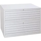 Gürkan Planschrank Metall 140 x 105 x 95 cm grau 10 Schubladen