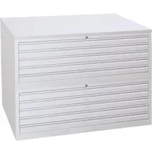 Gürkan Planschrank Metall 140 x 105 x 95 cm grau 10 Schubladen