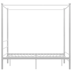 vidaXL Himmelbett Weiß Metall 120x200 cm