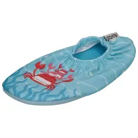 Slipstop Kinder Hausschuhe Badeschuhe PUFFY Krabben blau, Größe:24/26 EU