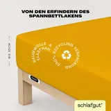 schlafgut Easy Jersey 120 x 200 - 130 x 220 cm yellow deep