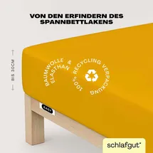 schlafgut Easy Jersey 120 x 200 - 130 x 220 cm yellow deep