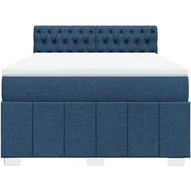 vidaXL Boxspringbett 140 x 200 cm Blau
