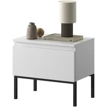 Selsey - Bemmi - Nachttisch Nachtschrank, Mit Schwarzen Beinen