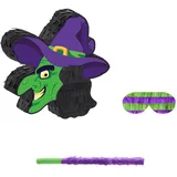 JISADER Halloween Dekoration, Hexen Piñata, Partyzubehör mit Augenbinde für Karneval
