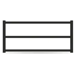 Zaun, Aluminium, Tiefschwarz RAL 9005, Modell Berlin, flexible Befestigungssysteme, Zaunelement individuell konfigurierbar