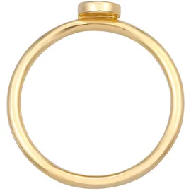 Elli Ring 925 Silber mit Smiling Pinky Ring in gold, | Gr.: 46