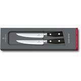 Victorinox Grand Maître, Steakmesser-Set, 2-teilig, Extra Scharfe Klinge, gerader Schliff, 12 cm, Rostfreier Stahl, schwarz