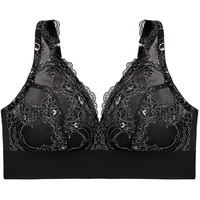 GLAMORISE Bramour Lexington Plunge-Bralette mit Spitze - Schwarz Unterwäsche Damen