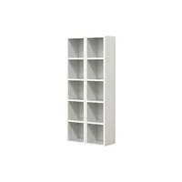 VCM Megosa Standregal 20 x 17 x 187 cm Weiß