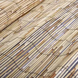 vidaXL Gartenzaun 500 x 80 cm Schilf/Holz