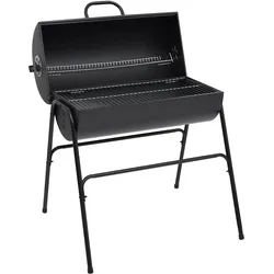 Grill mit 2 Grillrosten Schwarz 80x95x90 cm Stahl