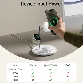 Anker MagGo Wireless Charging Station (3-in-1, Dock Stand) weiß