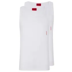 HUGO für Herren. 50469778 2er-Pack weiße Logo-Westen (XL), Heimtextilien, Baumwolle