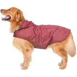 Hunderegenmantel, wasserdichter Hundemantel, groß, ultraleicht, atmungsaktives Futter, Hundejacke, reflektierende Streifen, Regenjacke, Hunde mit