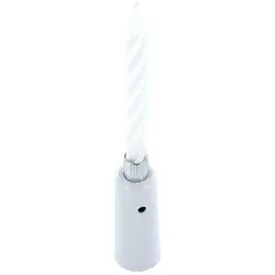 Fackelmann 6704050 Musikalische Geburtstagskerze, Musikalische Kerze für Geburtstagskuchen, Musikalische Kerze, Wachs, Kunststoff, Weiß, 12,5 cm