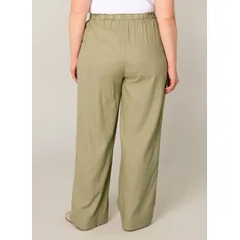 Base Level Curvy Yula Loose Fit Leinenhose Soft Army 50